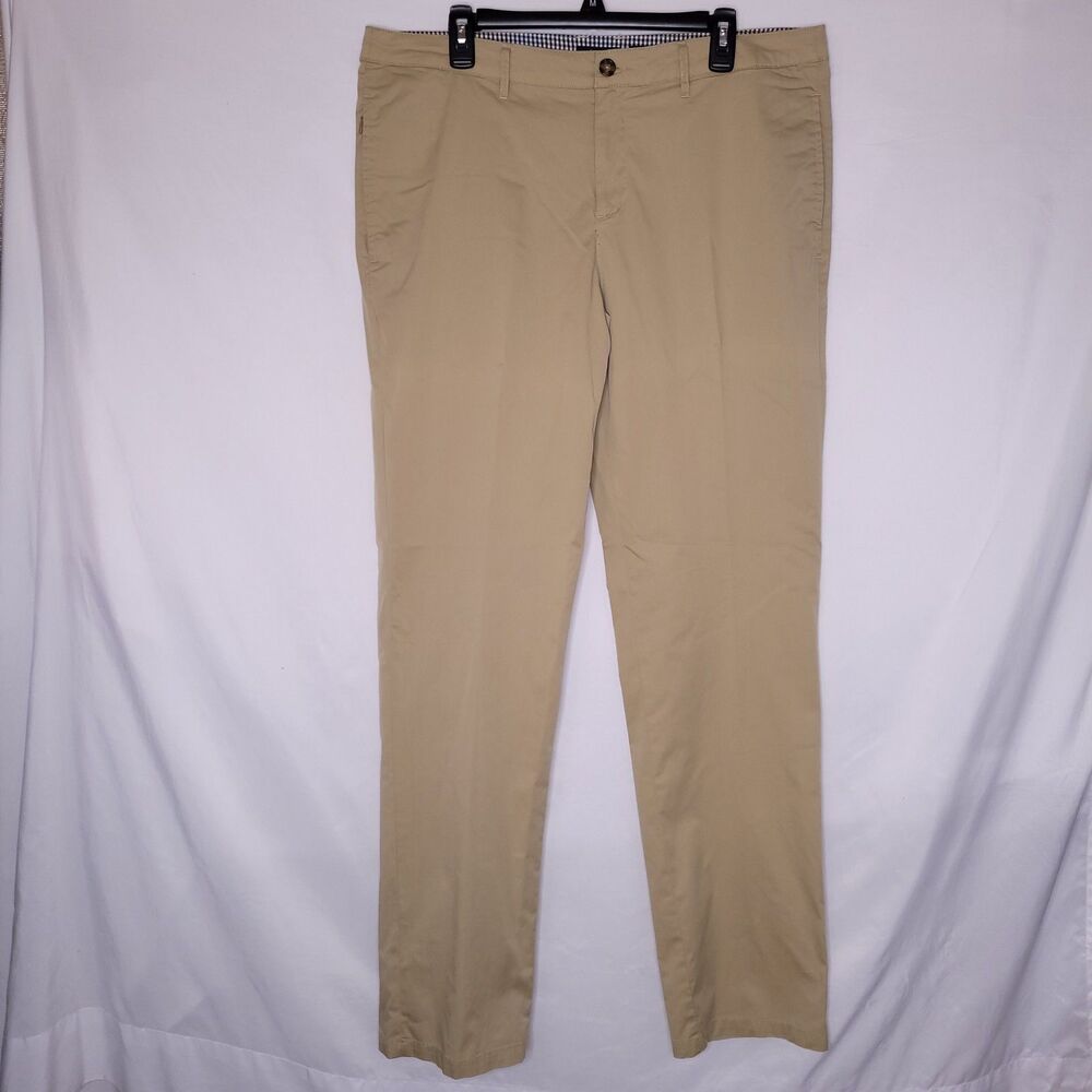 Southern Marsh Nantucket Performance Pants Mens 34x34 Taupe Gingham Waistband
